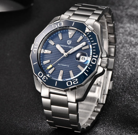 Men's stainless steel mechanical watches