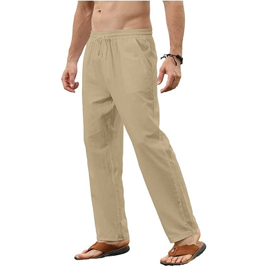 Men's Cotton And Linen Trousers